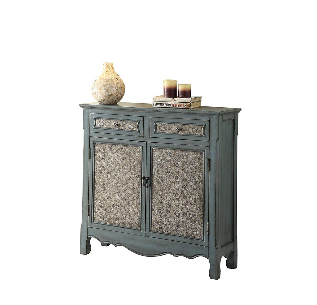 Winchell Vintage Console Table, Antique Blue