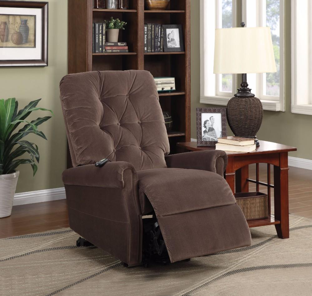 Zody Recliner With Power Lift, Chocolate Velvet Brown