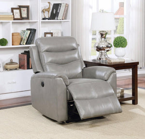 Ava Recliner (Power Motion), Gray Leather