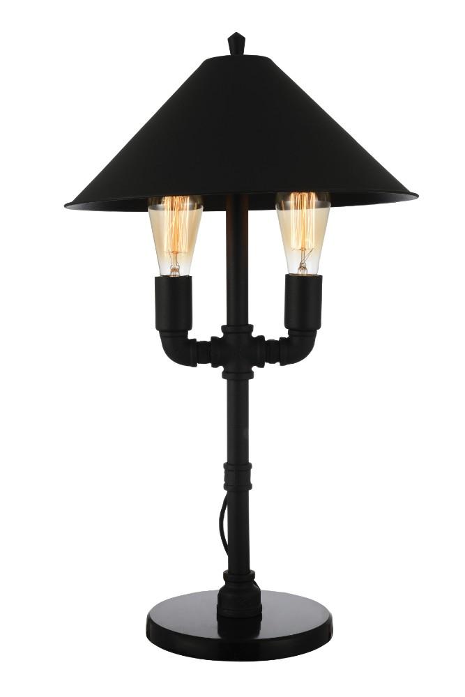 Alluring Contemporary Metal Table Lamp, Black