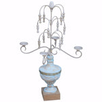 Wooden chandelier Candle Holder, Blue