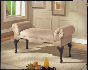 Aston Bench withRolled Arm, Beige Mfb