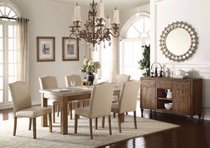 Alluring Dining Table, Salvage Oak Brown