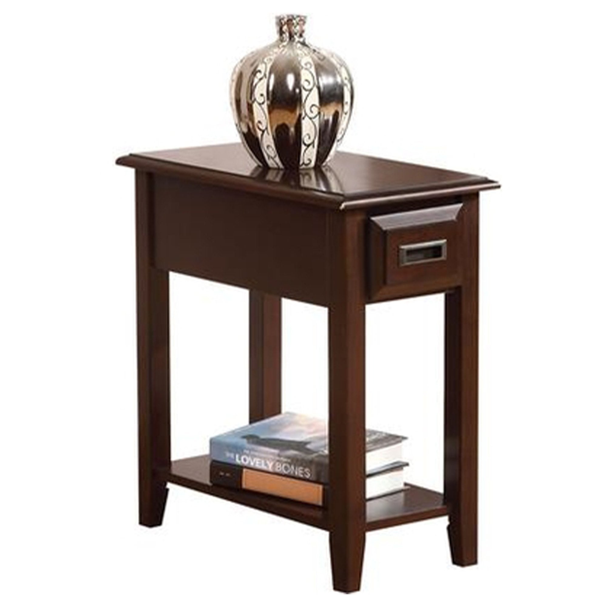 Astounding Side Table, Dark Cherry Brown