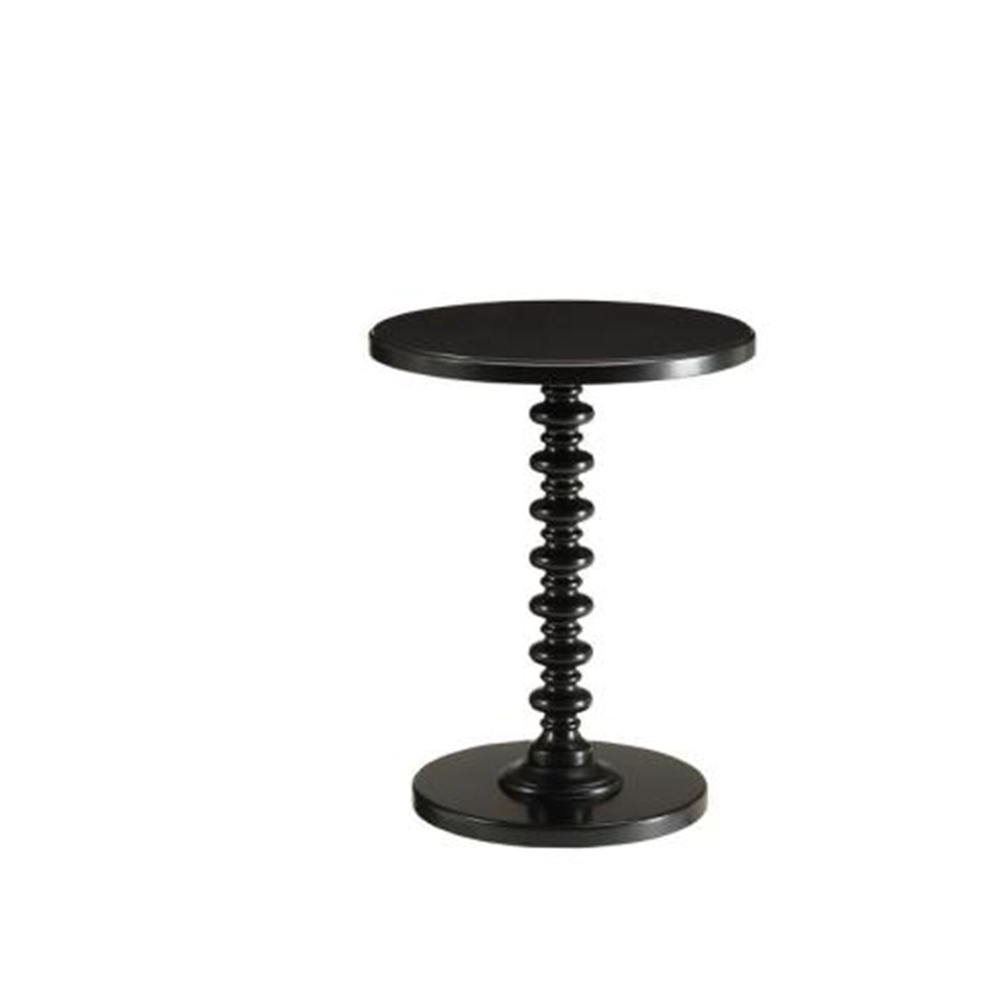 Astonishing Side Table With Round Top, Black