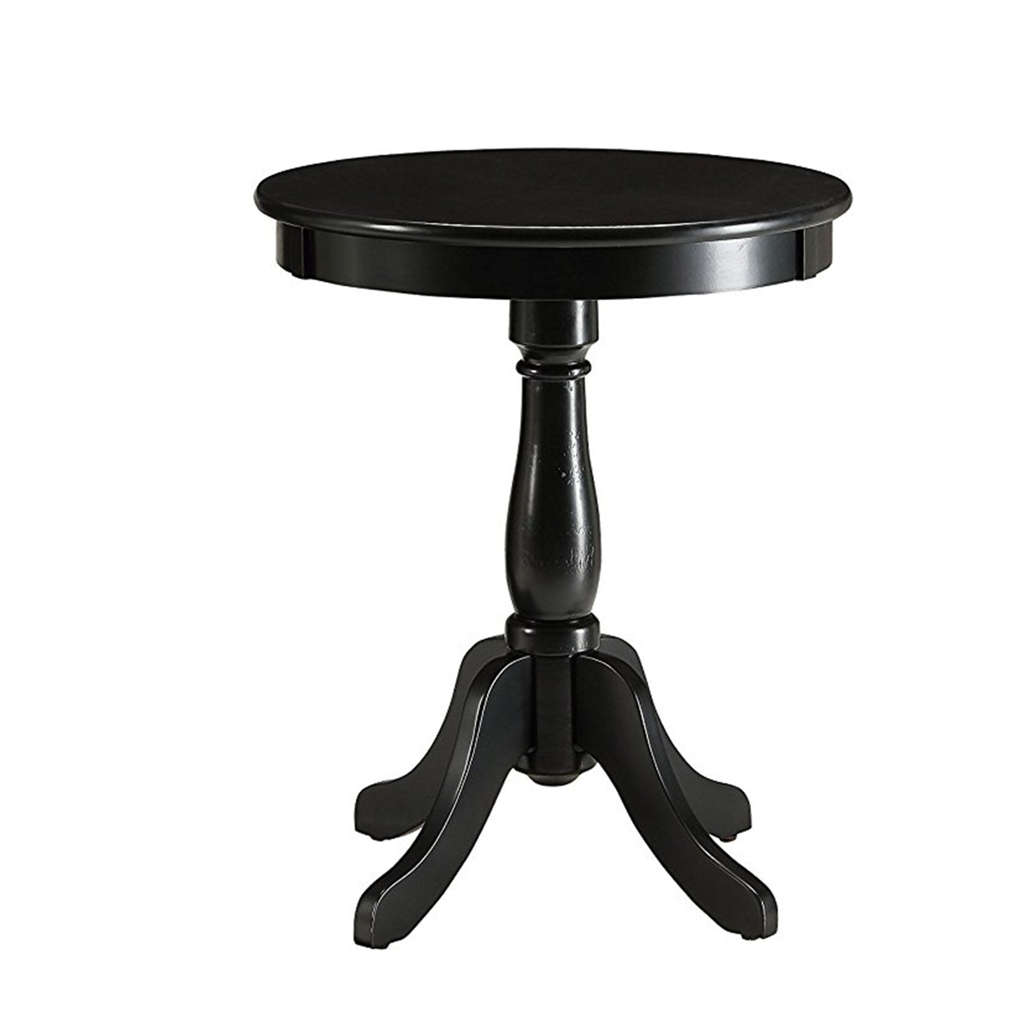 Astonishing Side Table With Round Top, Black