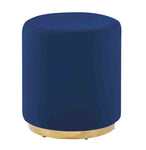 AMAZINGLY DESIGNED VELVETEEN STOOL, BLUE