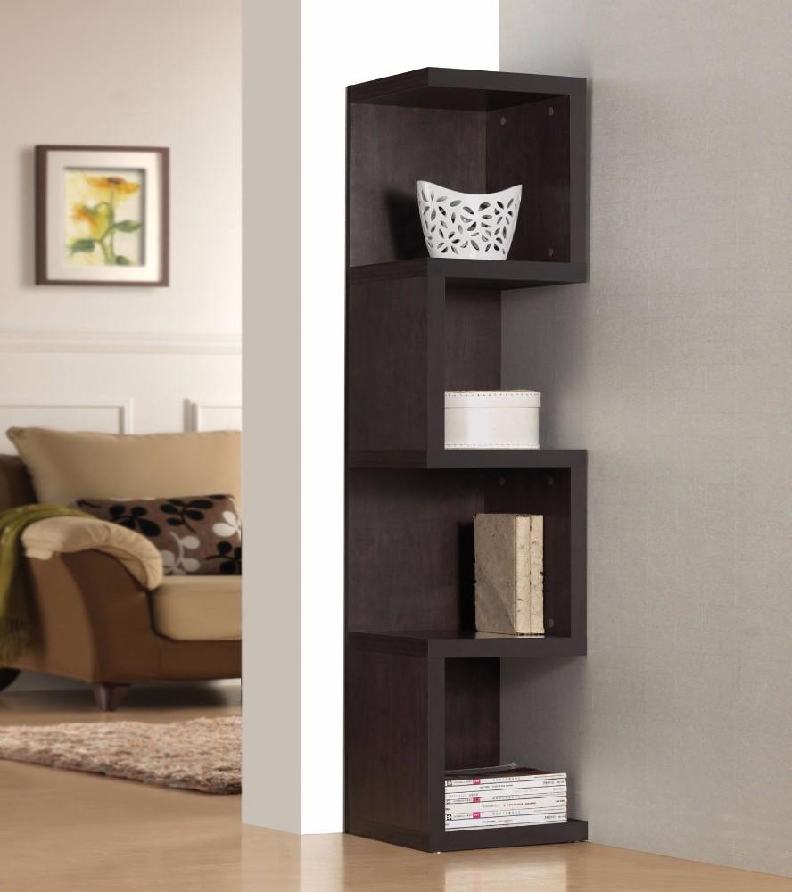 Wooden Bookcase - Large "S" Shelf, Espresso