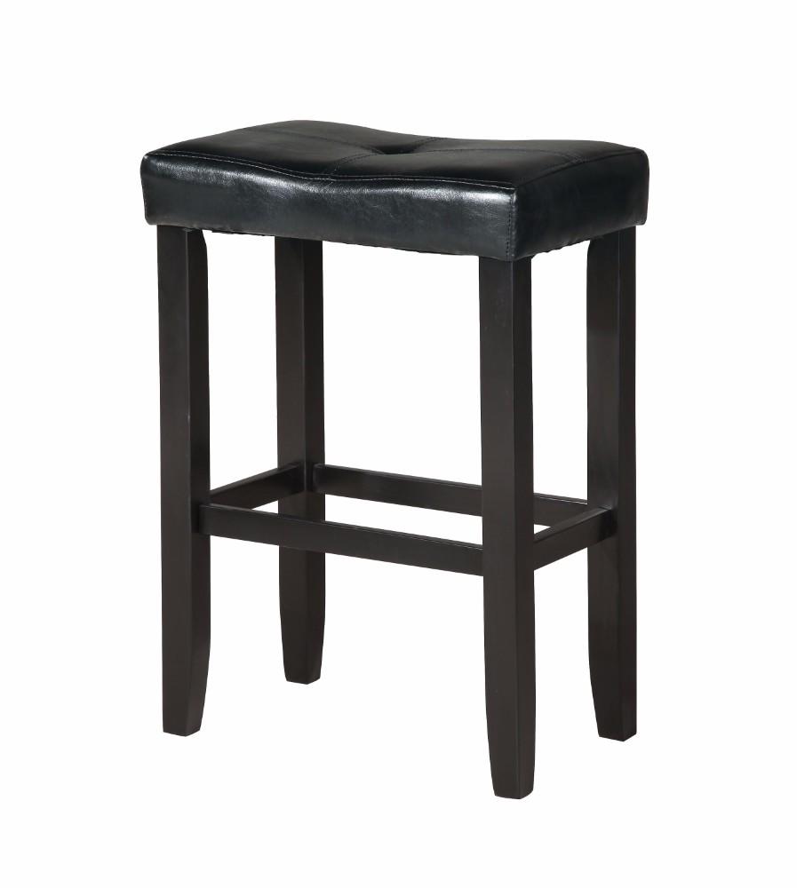 Wooden Counter Height Stool (Set of 2), Black