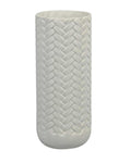 Artistically Charmed Ceramic Vase, White