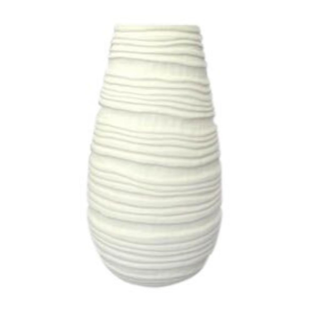 Appealing decorative Spiral Ceramic Vase ,  White