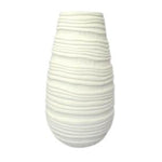 Artistically Charmed decorative Spiral Ceramic Vase ,  White