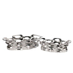 Astonishing decorative Ceramic Trays, Set Of 2, Silver