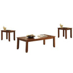 Wooden Coffee/End Table Set, 3 Piece Pack, Cherry Brown