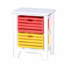 2-Tier Storage Cabinet, White