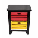 2-Tier Wooden Storage Cabinet ,Black