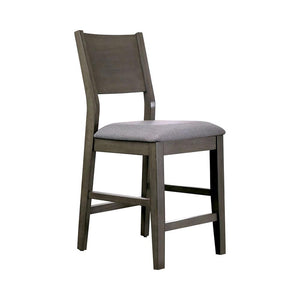 Wooden Counter Height Chair With cushioned Seat, Gray