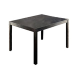 Wooden Dining Table Set Of 5, Black and Gray