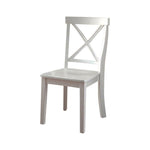 Wooden Armless Side chair, White, Pack of 2