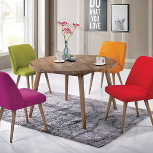 Wooden Side chairs, Pack of 4, (Green, Pink, Red, Orange)