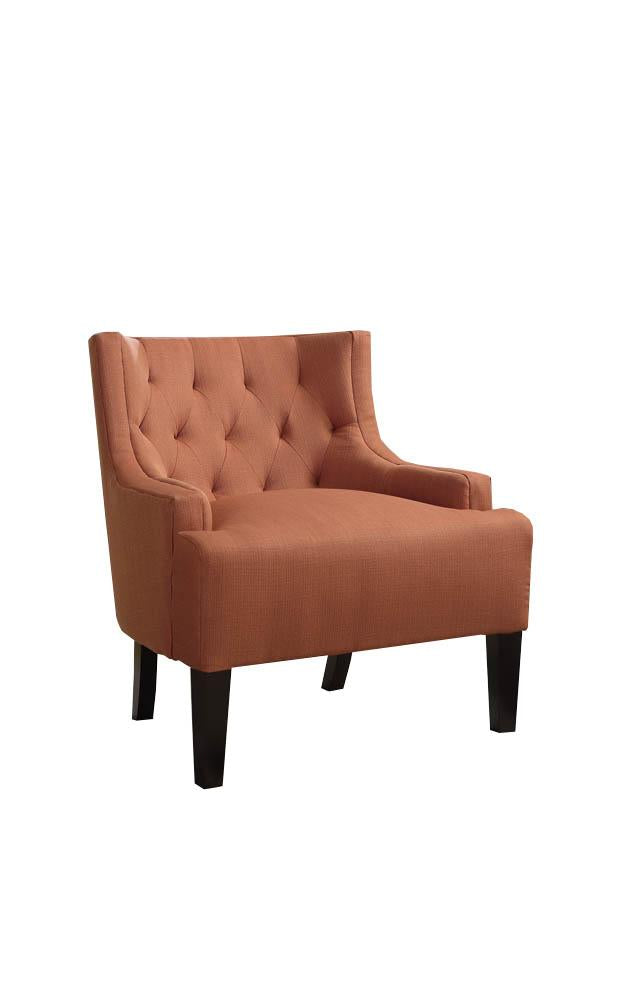 Wood & PolyFiber Accent Chair, Orange