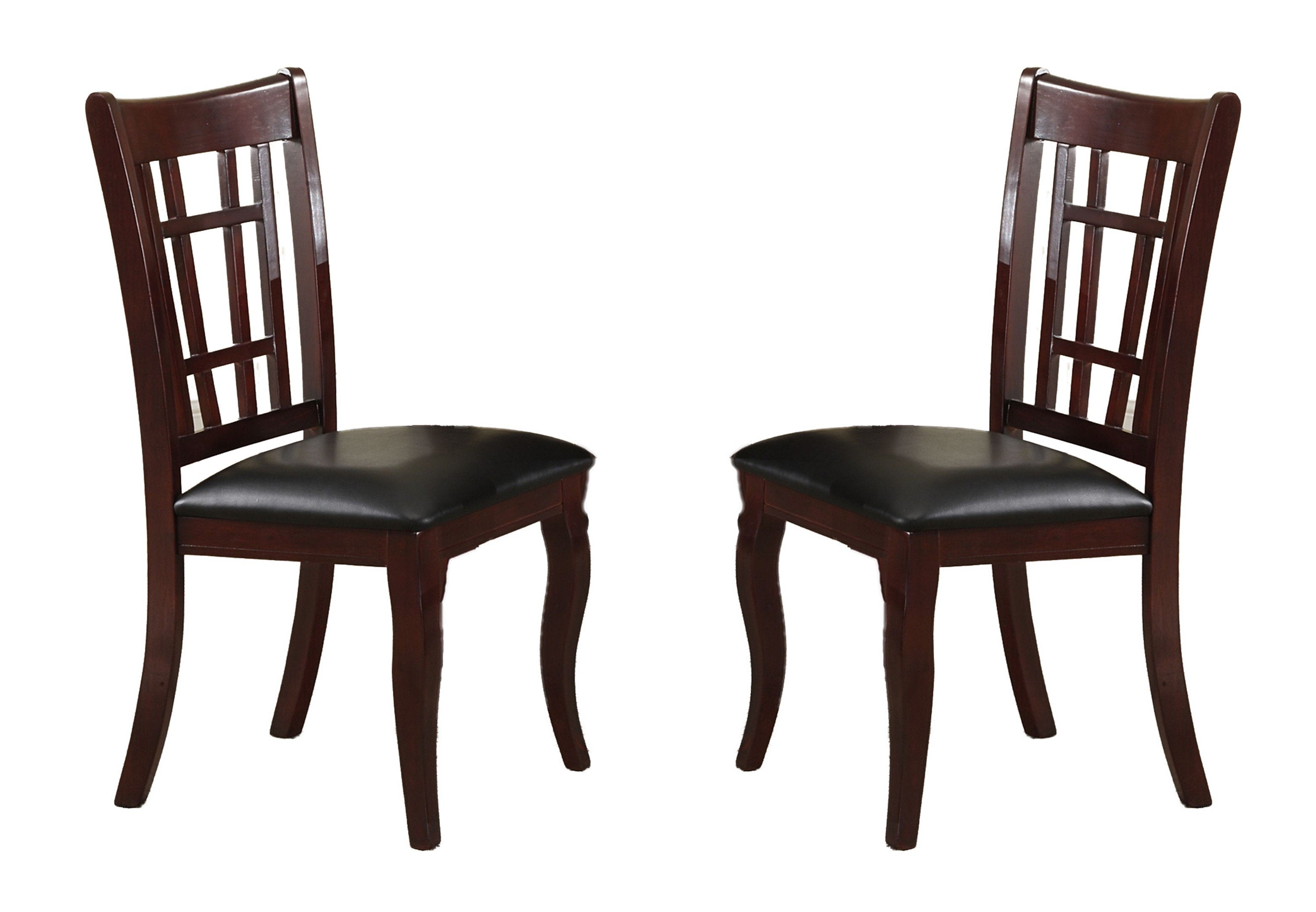 Wooden Dining Chair Set of 2, Cherry Brown