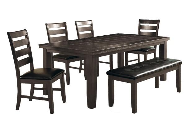 Wooden Dining Table With Butterfly Leaf, Gray