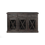 Wooden Sideboard with 3 Drawers and Doors, Brown