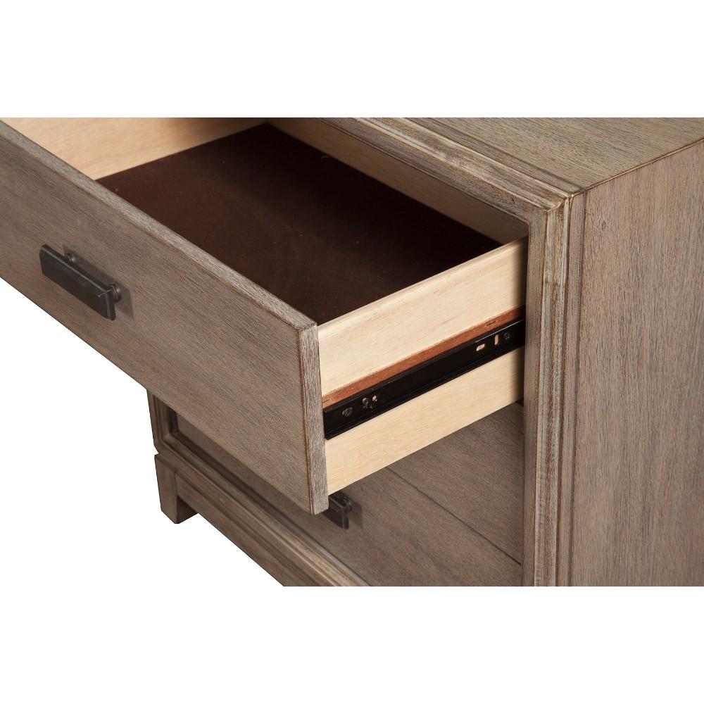 Wooden Nightstand with 3 Drawer, Brown