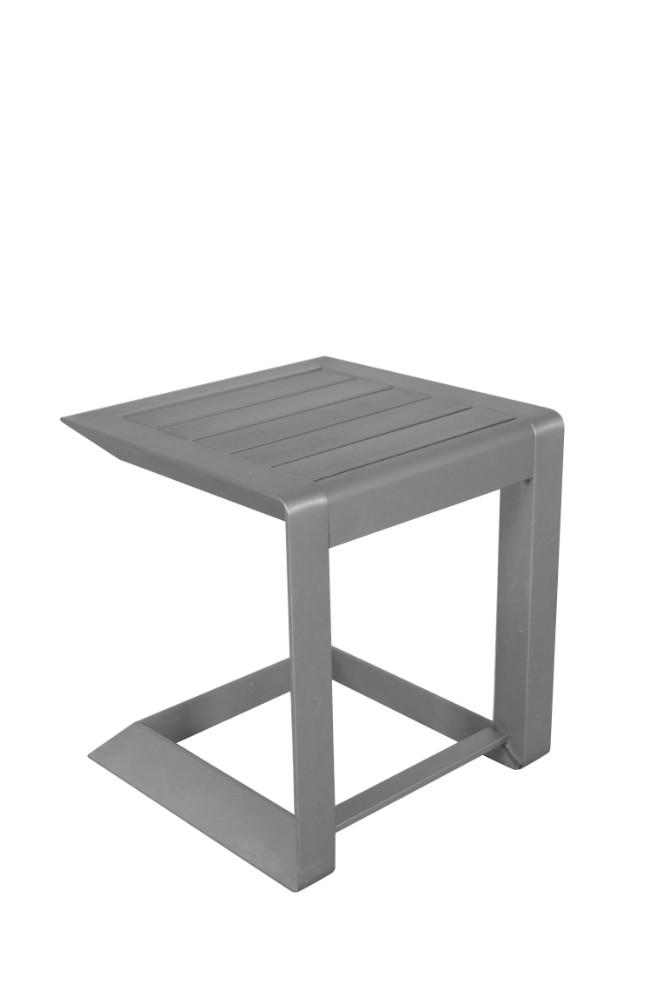 Aluminum Side Table, Silver