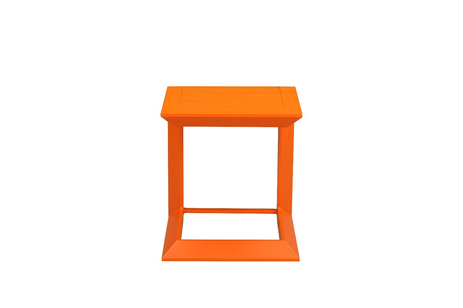 Aluminum Side Table, Orange