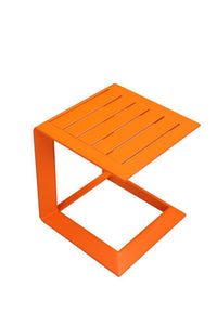 Aluminum Side Table, Orange