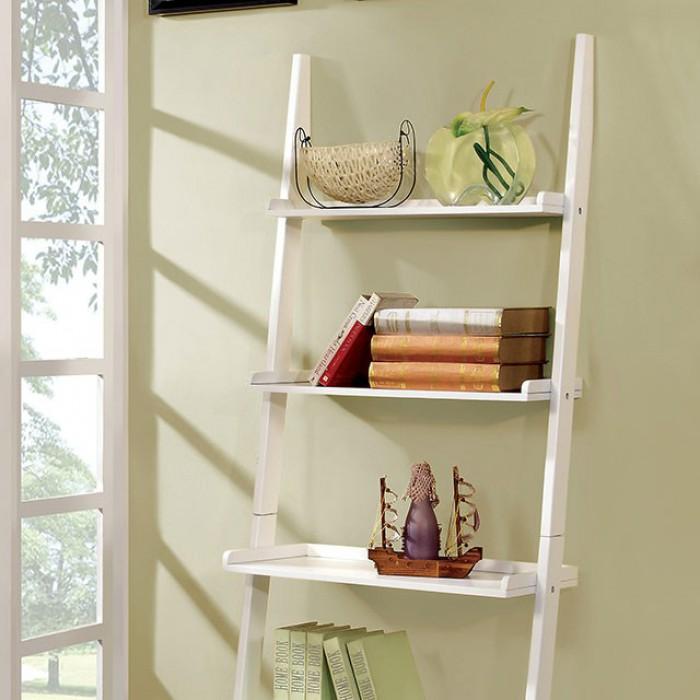 5-Tier Ladder Shelf, White