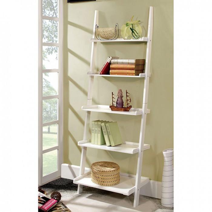 5-Tier Ladder Shelf, White