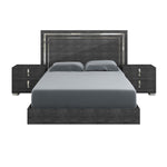 Wooden Queen Platform Bed Gray