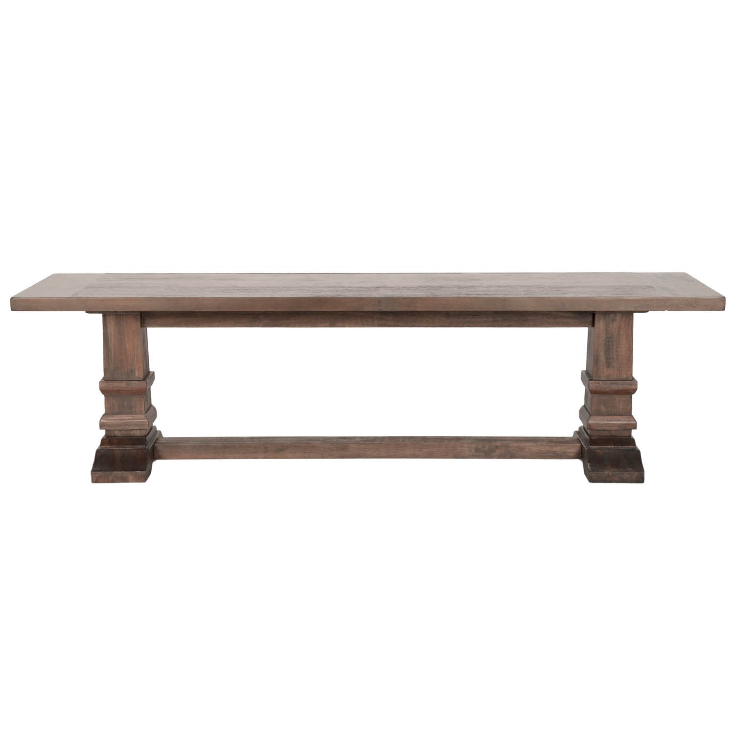 Wooden Large Dining Bench, Rustic Java Brown