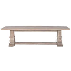 Wooden Large Dining Bench, Stone Wash Brown