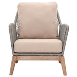 Wicker Loom Club Chair, Light Gray