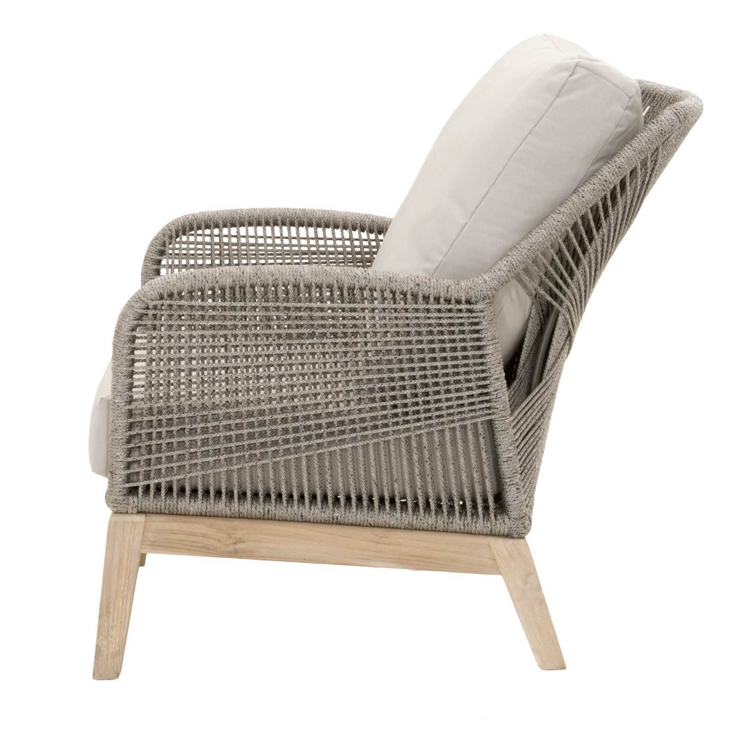 Wicker Loom Outdoor Club Chair, Gray