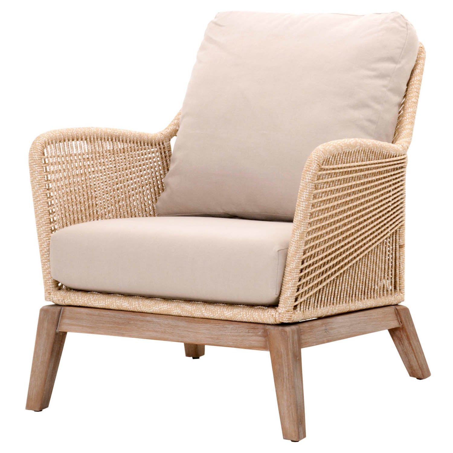 Wicker Loom Club Chair, Cream