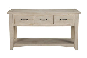 Wooden Console Table With Three Drawers, Antique White