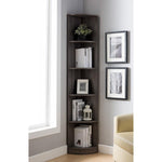 Wooden Corner Display Cabinet, Brown