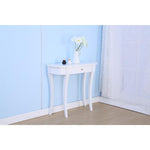 Wooden Console Table With One Drawer, White