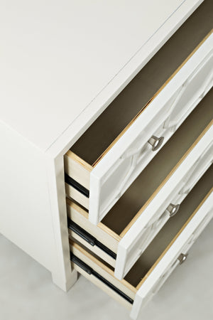 Wooden Accent Chest With 3 Spacious Drawers, Polar White