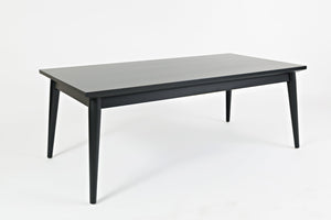 3 Piece Wooden Tables With Splayed Legs, Dark Charcoal Gray