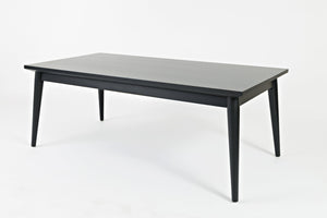 3 Piece Wooden Tables With Splayed Legs, Dark Charcoal Gray