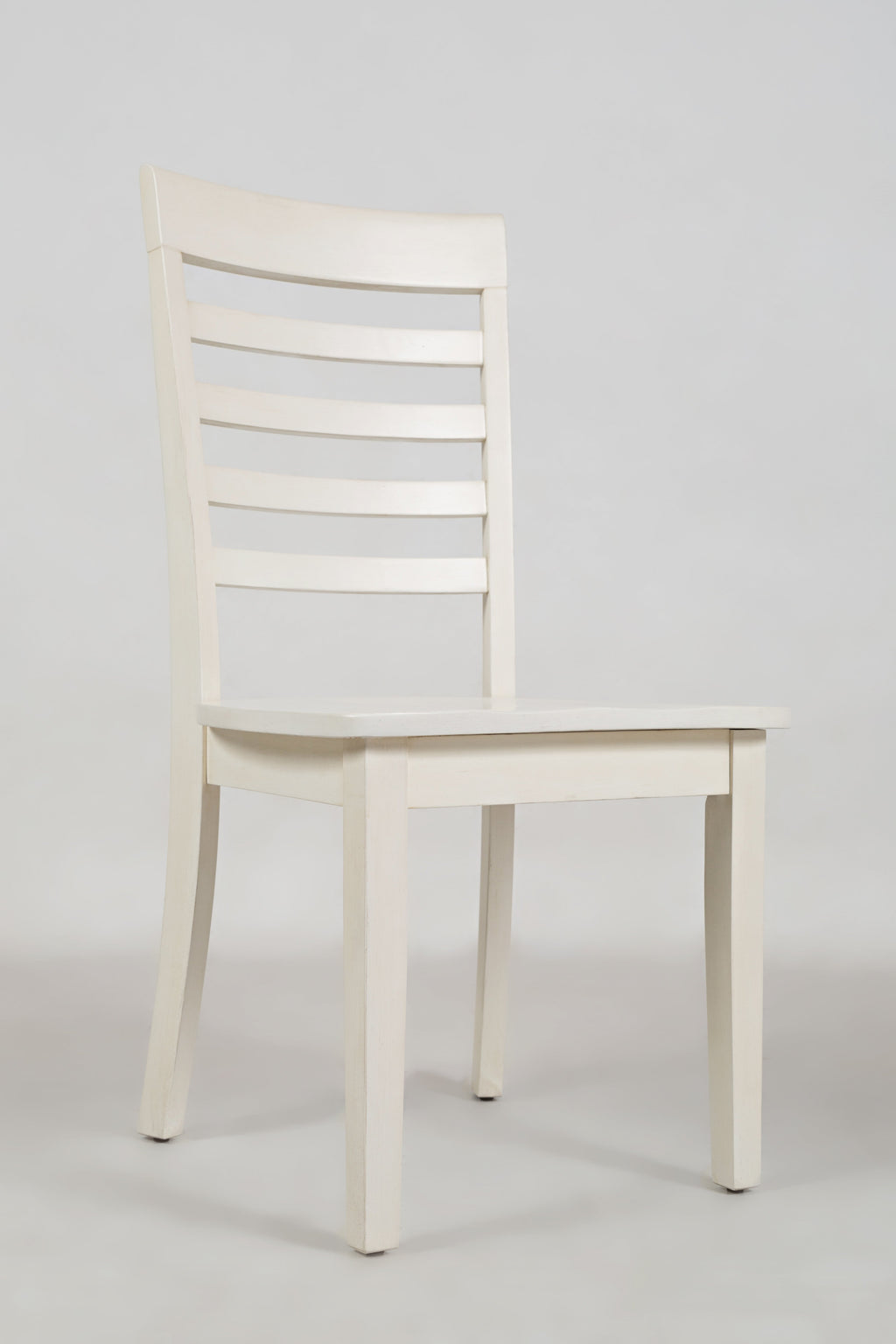 Wooden Dining Chair with Ladder Back Design, Set of Two, White