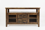 Wooden Storage Console With Spacious Storage, Oak Brown