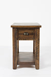 Wooden One Drawer Chairside Table, Dakota Oak Brown