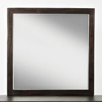 Wooden Framed Studio Mirror, Vintage Brown